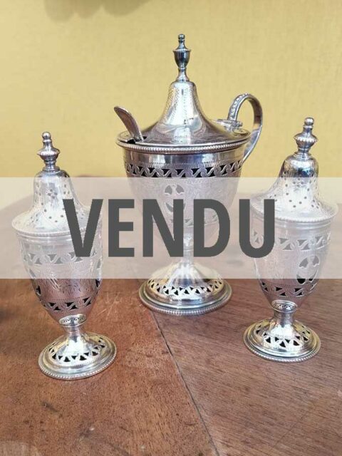 Salière Et Poivrière Design Joyas Design - Métal Chromé Argenté (une Pièce, Neuve)