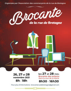 affiche Brocante rue de Bretagne 75003 Paris
