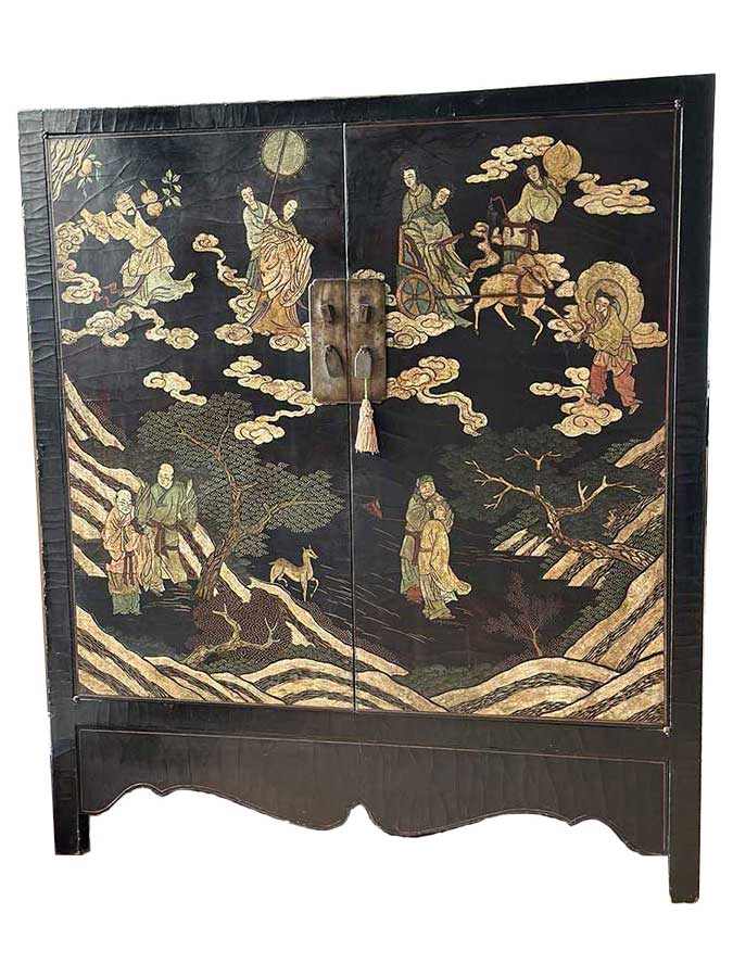 Armoire laquée chinoise 19eme